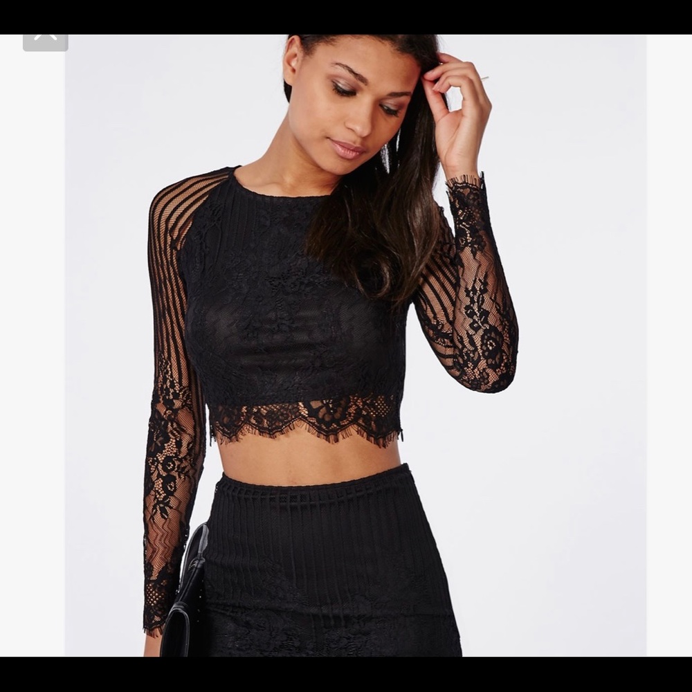 For love and lemons lace long sleeve top, size L - Picture 5 of 5